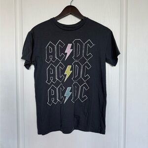 AC/DC Charcoal Gray Logo Tee